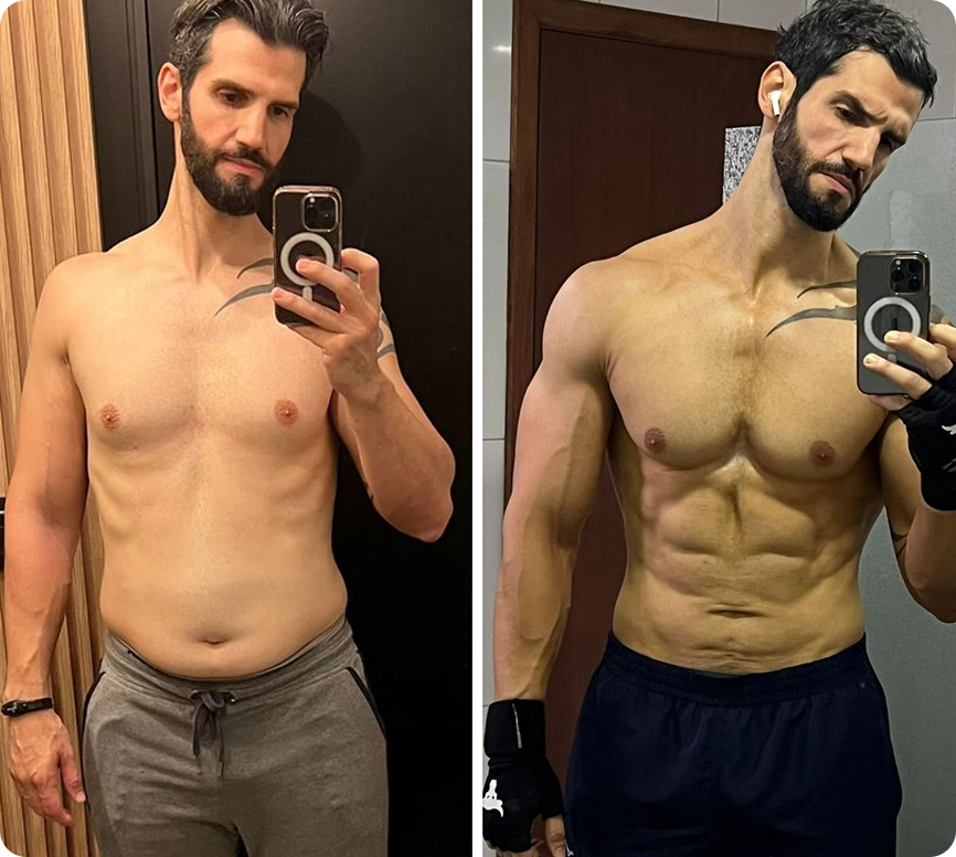 Antes e depois do Éverton